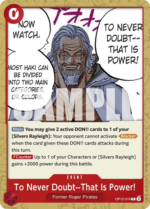 OP12-016 - To Never Doubt--That Is Power!