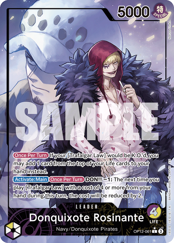 OP12-061 - Donquixote Rosinante (Leader) (Alt Art)