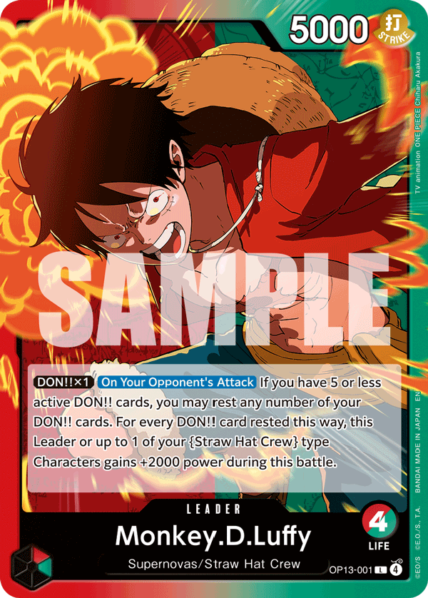 OP13-001 - Monkey.D.Luffy (Leader)