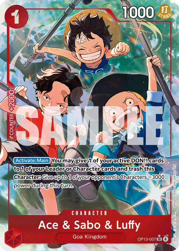 OP13-007 - Ace & Sabo & Luffy (SR) (Alt Art)