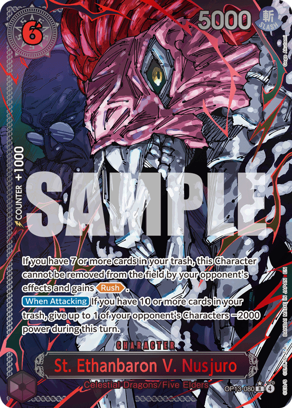 OP13-080 - St. Ethanbaron V. Nusjuro (Alt Art) (Special Red Version)