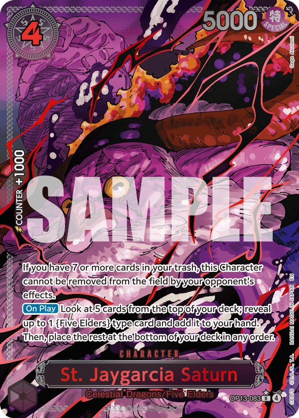 OP13-083 - St. Jaygarcia Saturn (Alt Art) (Special Red Version)