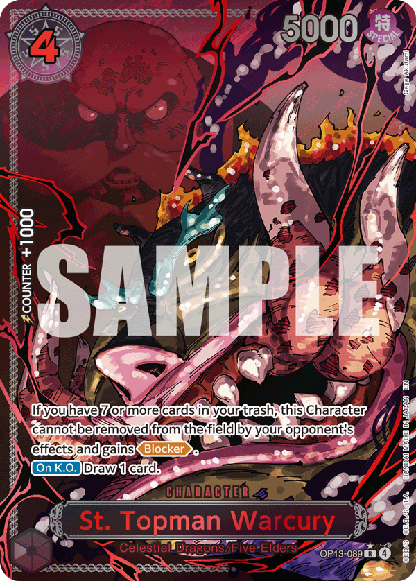 OP13-089 - St. Topman Warcury (Alt Art) (Special Red Version)