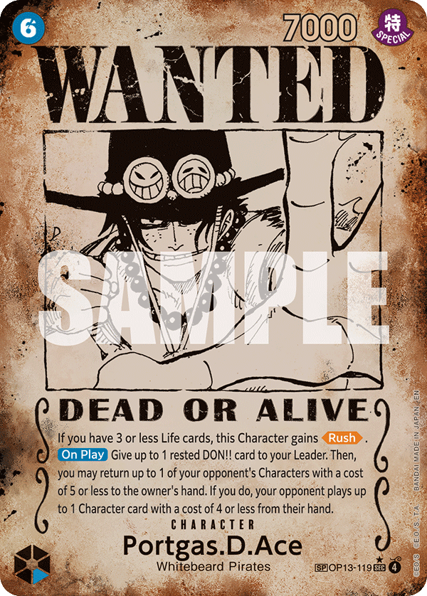 OP13-119 - Portgas.D.Ace (SEC) (Special Card) (Wanted)