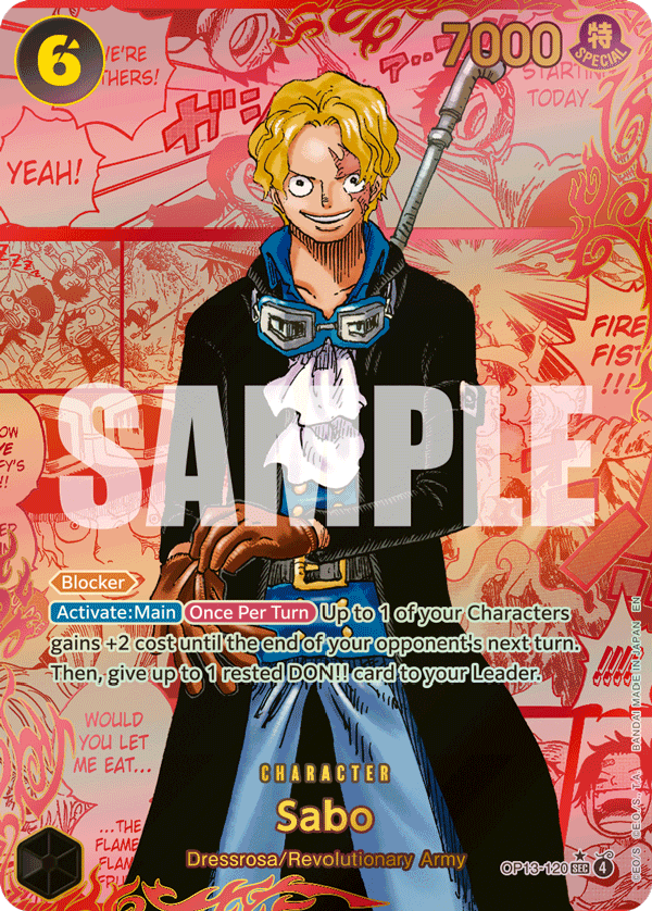 OP13-120 - Sabo (SEC) (Alt Art) (Manga Rare) (Special Red Version)