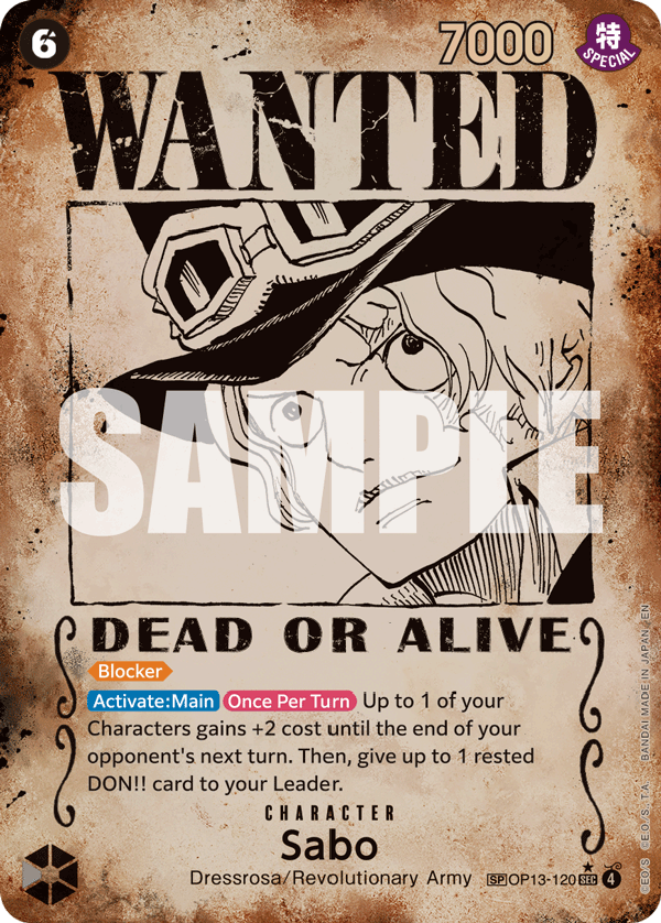 OP13-120 - Sabo (SEC) (Special Card) (Wanted)