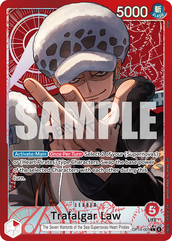 OP14-001 - Trafalgar Law (Leader) (Alt Art)