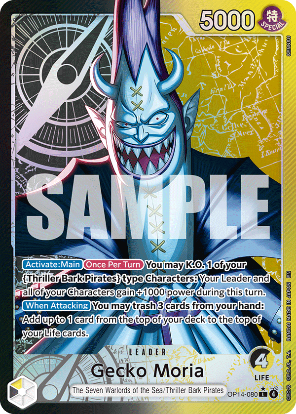 OP14-080 - Gecko Moria (Leader) (Alt Art)