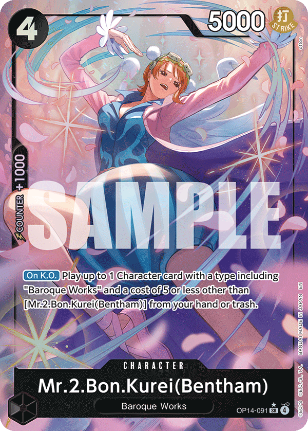OP14-091 - Mr.2.Bon.Kurei(Bentham) (SR) (Alt Art)