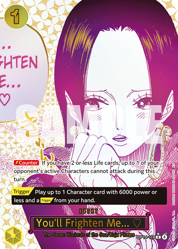 OP14-118 - You'll Frighten Me... ♡ (Alt Art) (Manga Rare)