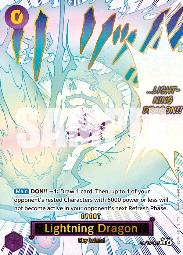 OP15-077 - Lightning Dragon (Alt Art) (Manga Rare)