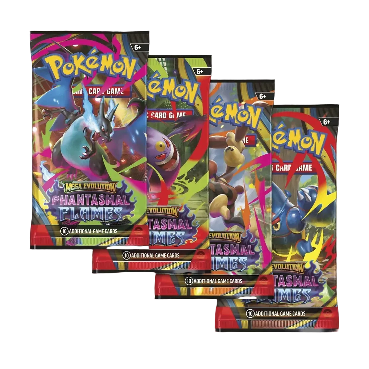 Pokemon TCG: Phantasmal Flames Art Set - 4 Booster Packs