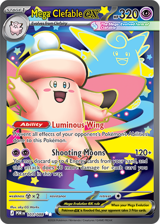 103/088 - Mega Clefable Ex (Ultra Rare)