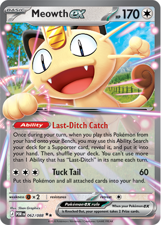 062/088 - Meowth Ex