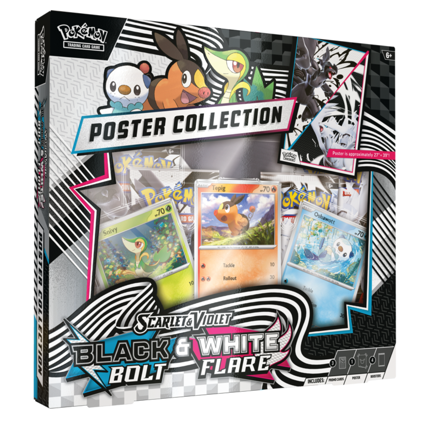 Pokemon TCG: Black Bolt & White Flare Unova Poster Collection