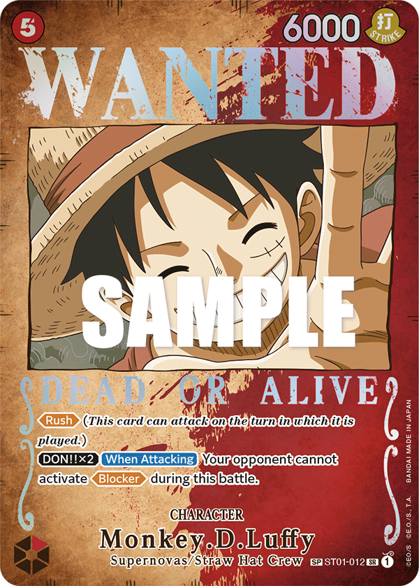 ST01-012 - Monkey.D.Luffy (SR) (Alt Art) (Special Card) (Wanted)