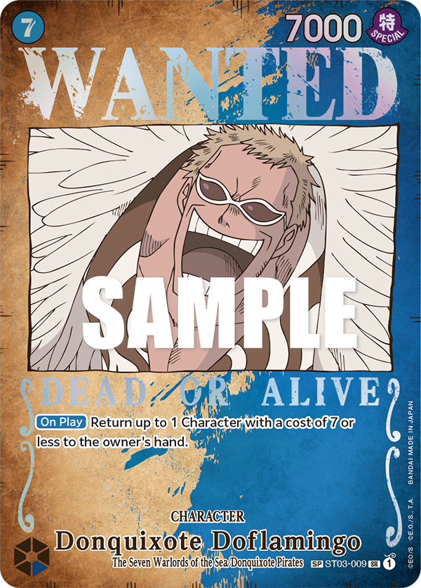 ST03-009 - Donquixote Doflamingo (SR) (Alt Art) (Special Card) (Wanted)
