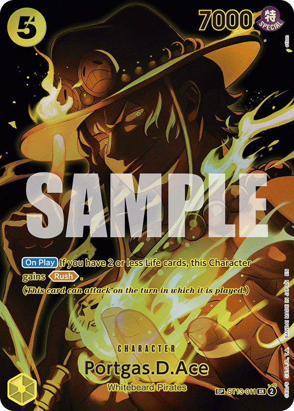 ST13-011 - Portgas.D.Ace (SR) (Alt Art) (Special Card)