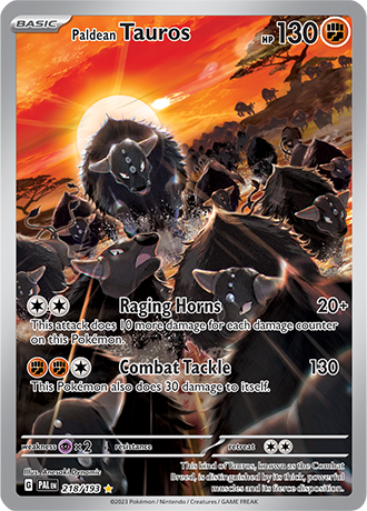 218/193 - Paldean Tauros (Illustration Rare)