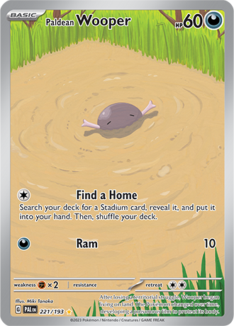 221/193 - Paldean Wooper (Illustration Rare)