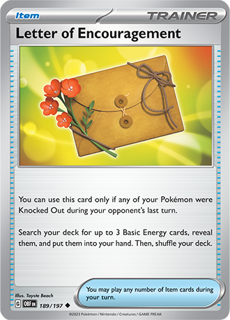 189/197 - Letter of Encouragement