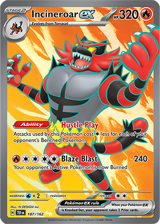 187/162 - Incineroar Ex (Ultra Rare)