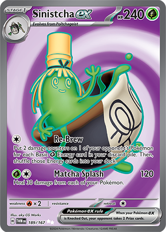 189/167 - Sinistcha Ex (Ultra Rare)