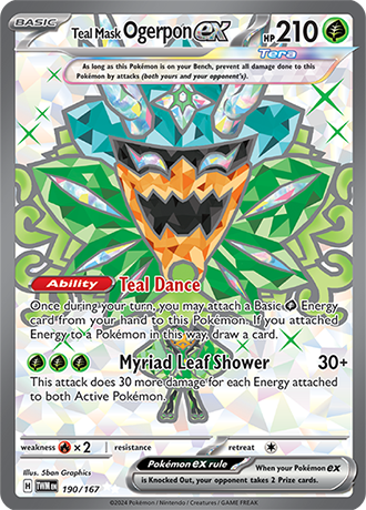 190/167 - Team Mask Ogerpon Ex (Ultra Rare)