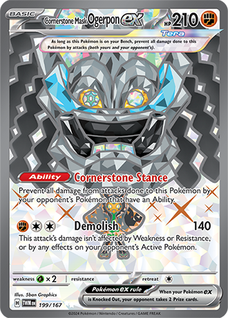 199/167 - Cornerstone Mask Ogerpon Ex (Ultra Rare)