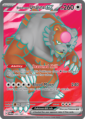 202/167 - Bloodmoon Ursaluna Ex (Ultra Rare)