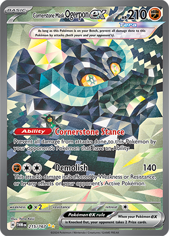 215/167 - Cornerstone Mask Ogerpon Ex (Special Illustration Rare)