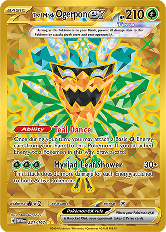 221/167 - Team Mask Ogerpon Ex (Hyper Rare)