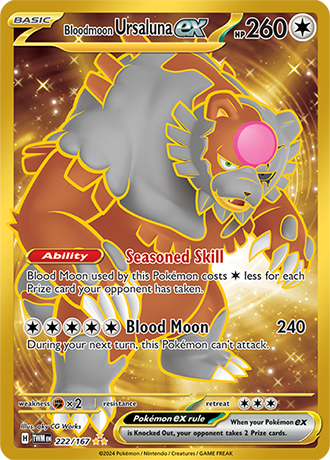 222/167 - Bloodmoon Ursaluna Ex (Hyper Rare)