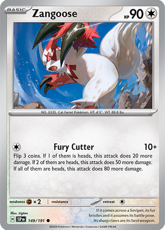 149/191 - Zangoose