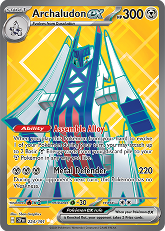 224/191 - Archaludon Ex (Ultra Rare)