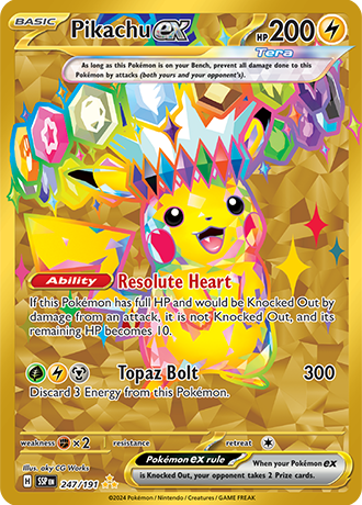 247/191 - Pikachu Ex (Hyper Rare)