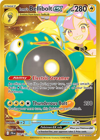 188/159 - Iono's Bellibolt Ex (Hyper Rare)