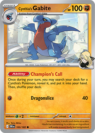 103/182 - Cynthia's Gabite