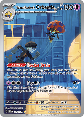 198/182 - Team Rocket's Orbeetle (Illustration Rare)