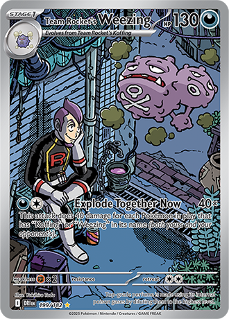 199/182 - Team Rocket's Weezing (Illustration Rare)