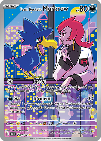 200/182 - Team Rocket's Murkrow (Illustration Rare)