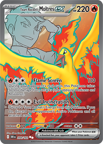 208/182 - Team Rocket's Moltres Ex (Ultra Rare)