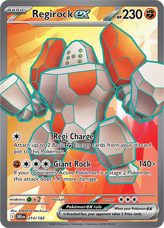 214/182 - Regirock Ex (Ultra Rare)