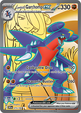 215/182 - Cynthia's Garchomp Ex (Ultra Rare)