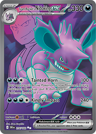 216/182 - Team Rocket's Nidoking Ex (Ultra Rare)