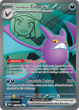 217/182 - Team Rocket's Crobat Ex (Ultra Rare)