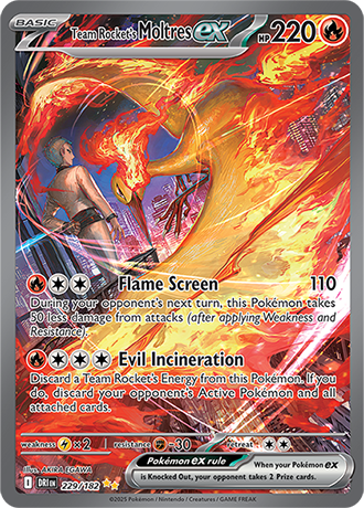 229/182 - Team Rocket's Moltres Ex (Special Illustration Rare)