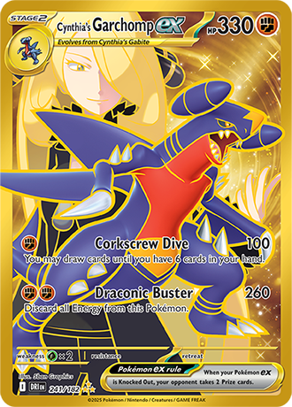 241/182 - Cynthia's Garchomp Ex (Hyper Rare)