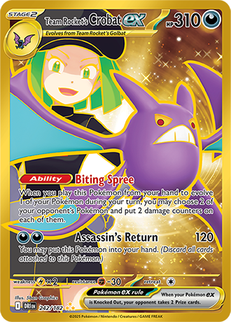 242/182 - Team Rocket's Crobat Ex (Hyper Rare)