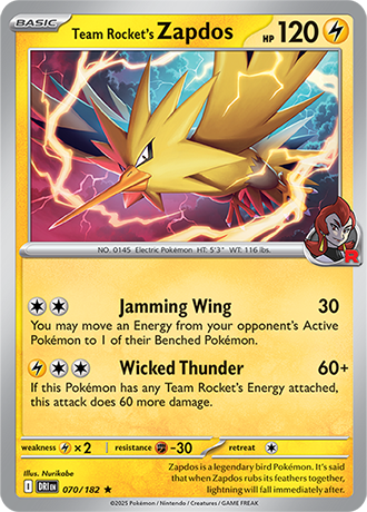 070/182 - Team Rocket's Zapdos